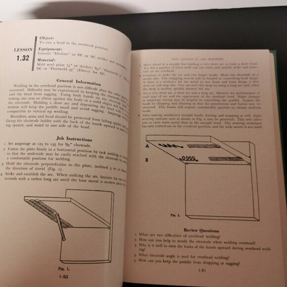 1960s New Lessons in Arc Welding Green HC Lincoln Electric Company Vintage - Picture 7 of 8